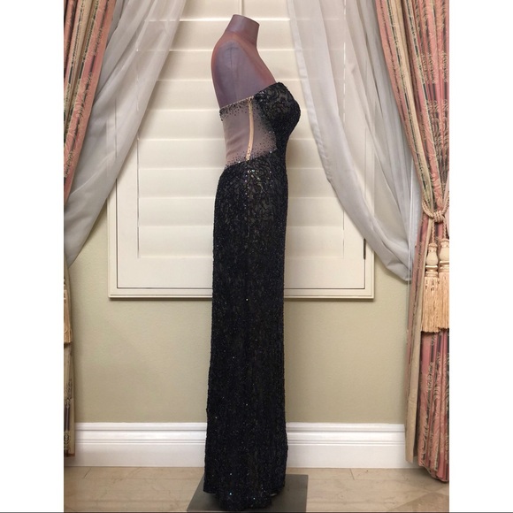 LA FEMME STRAPLESS EVENING GOWN - Picture 3 of 4